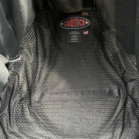 Tourmaster CORTECH Mens 46 XL 100% LEATHER Performance Motorcycle Jacket BLK/GRY - Picture 16 of 16